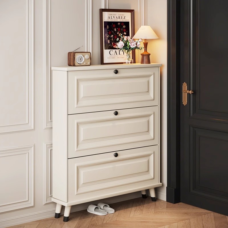 美式超薄翻斗鞋柜家用门口2025新款入户玄关收纳柜一体靠墙窄鞋架