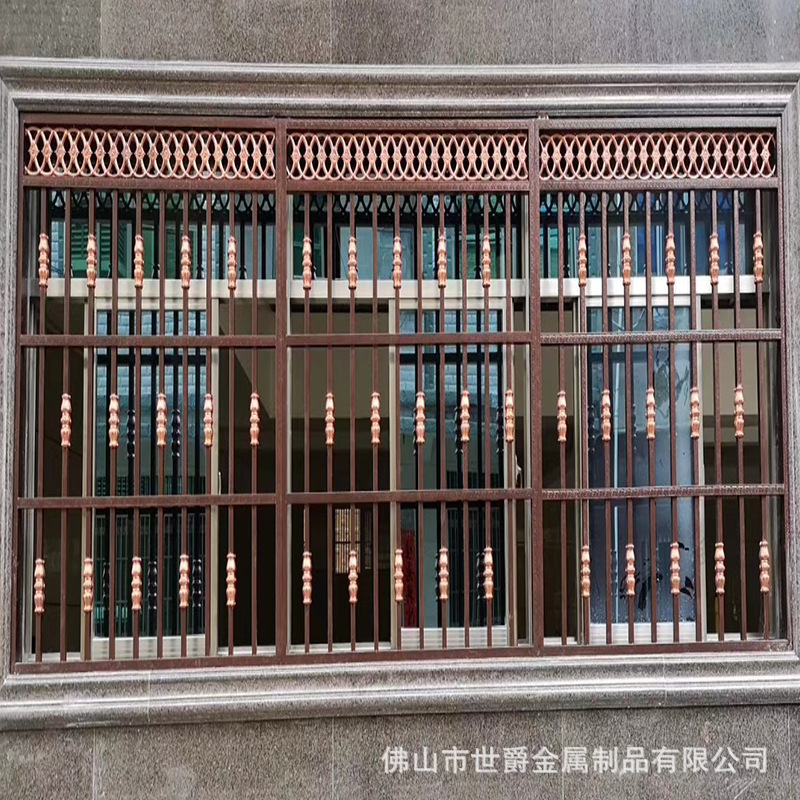 别墅庭院铝艺防盗窗    铝合金家用室外  防护窗花防盗网