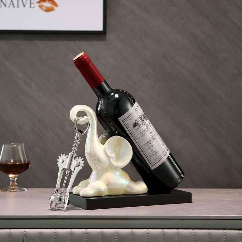 大象红酒架摆件酒柜家居饰品现代高颜值装饰创意摆设乔迁送礼