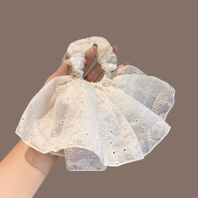 名狐超仙蕾丝白色裙摆发圈