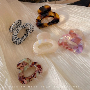 气质幻彩醋酸小发夹女后脑勺半扎发小抓夹高级感鲨鱼夹子发卡头饰