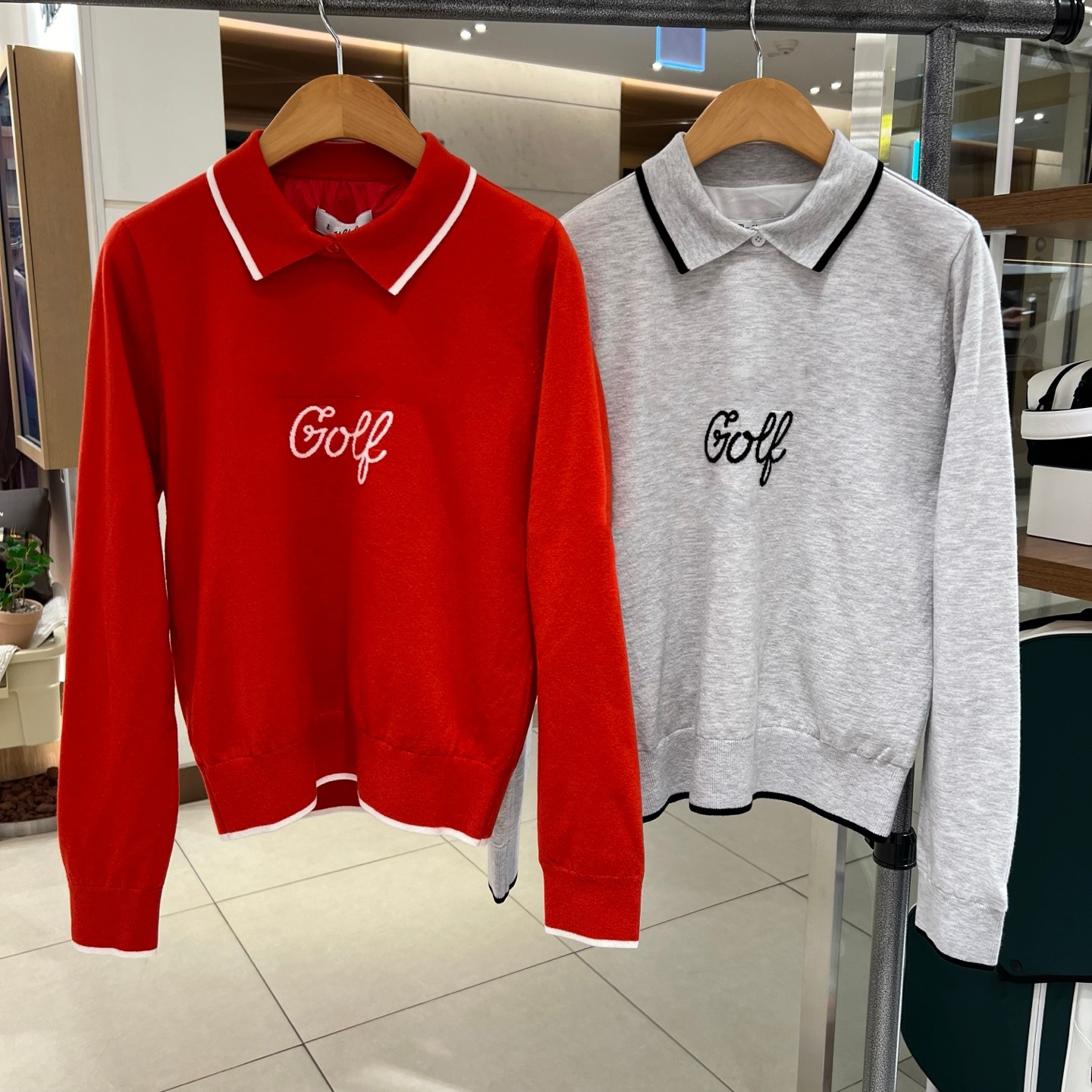 韩国高尔夫女装长袖针织衫