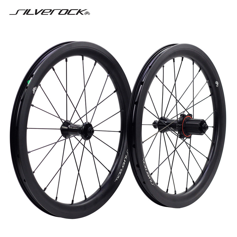 SILVEROCK SR30A铝合金圈刹轮组16寸305 349 C夹风行折叠车轮组