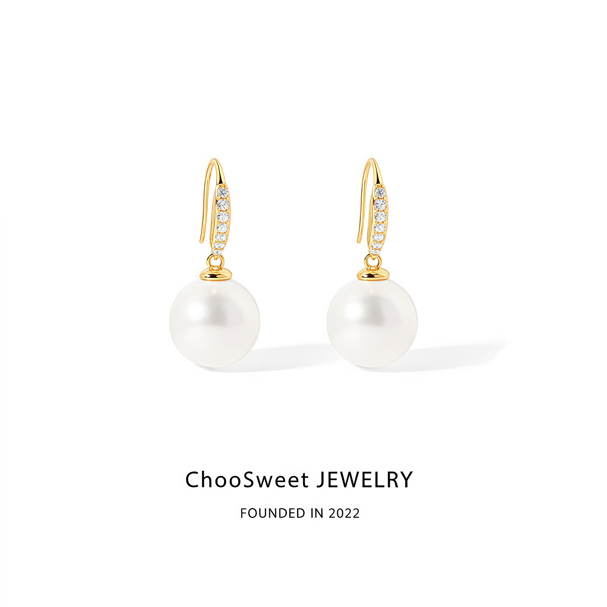 「Curve」ChooSweet S925纯银珍珠耳钩耳环耳钉耳坠耳饰百搭经典