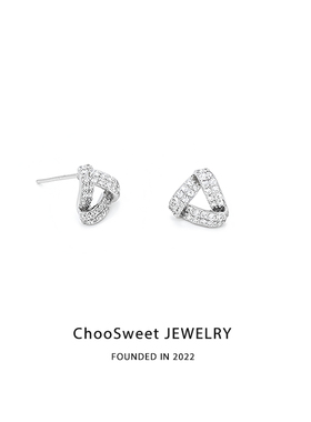 「Shine·小三角」ChooSweet纯银耳钉女简约时尚小众日常耳饰精致