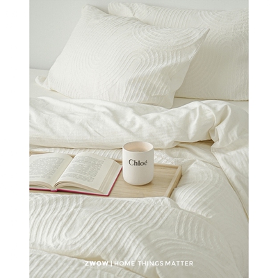 原创侘寂全棉四件套立体肌理