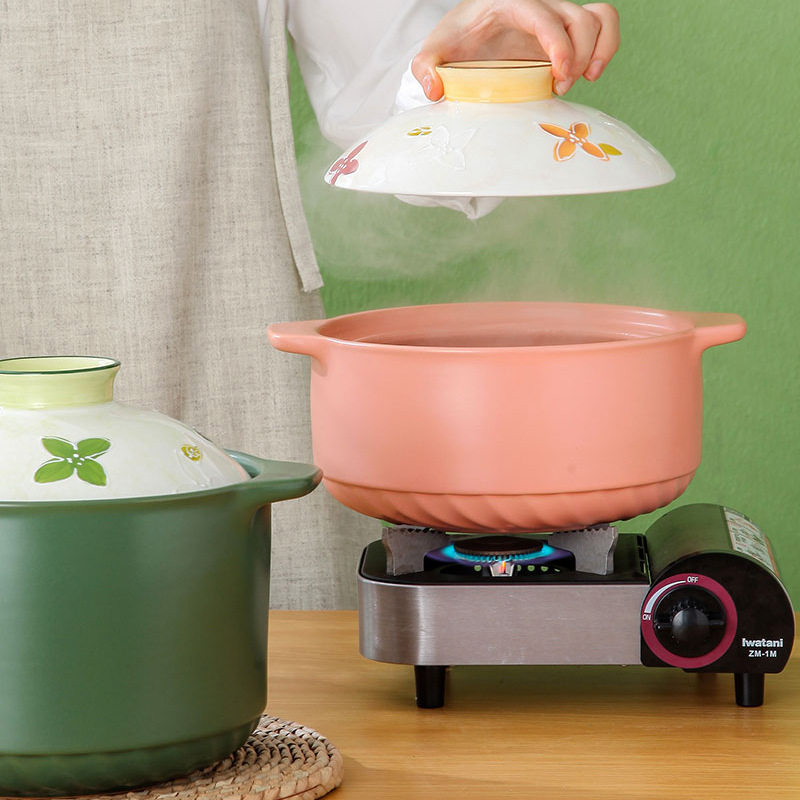 韩式手绘釉下彩耐热陶瓷锅砂锅家用煲粥煲汤煲仔饭沙锅