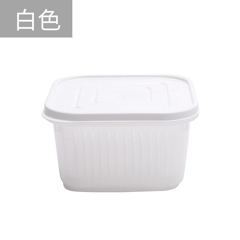 方形葱花保鲜盒厨房大蒜生姜沥水收纳冰箱专用水果蔬菜密封盒套装