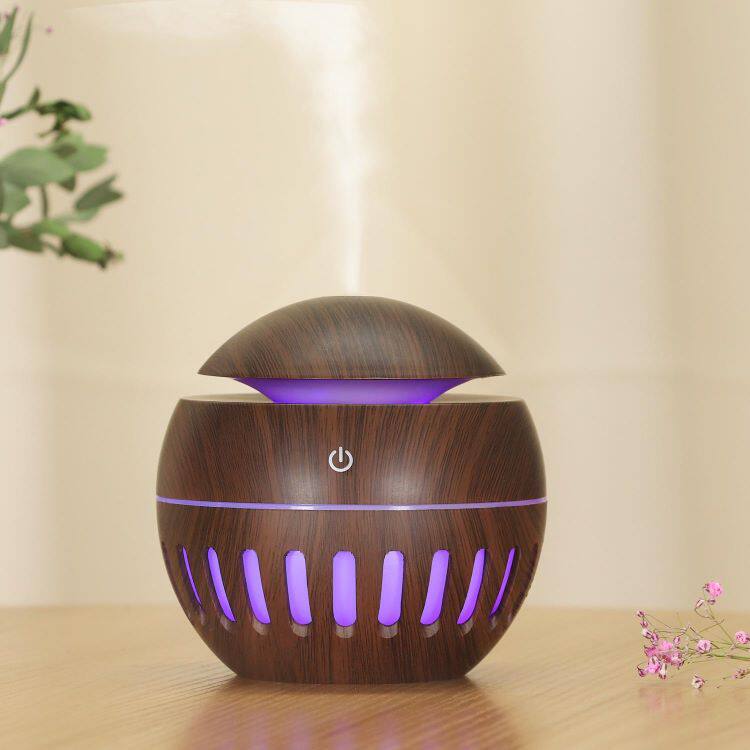 迷你木纹便携家用加湿器空气车载净化器桌面办公大雾化香薰机
