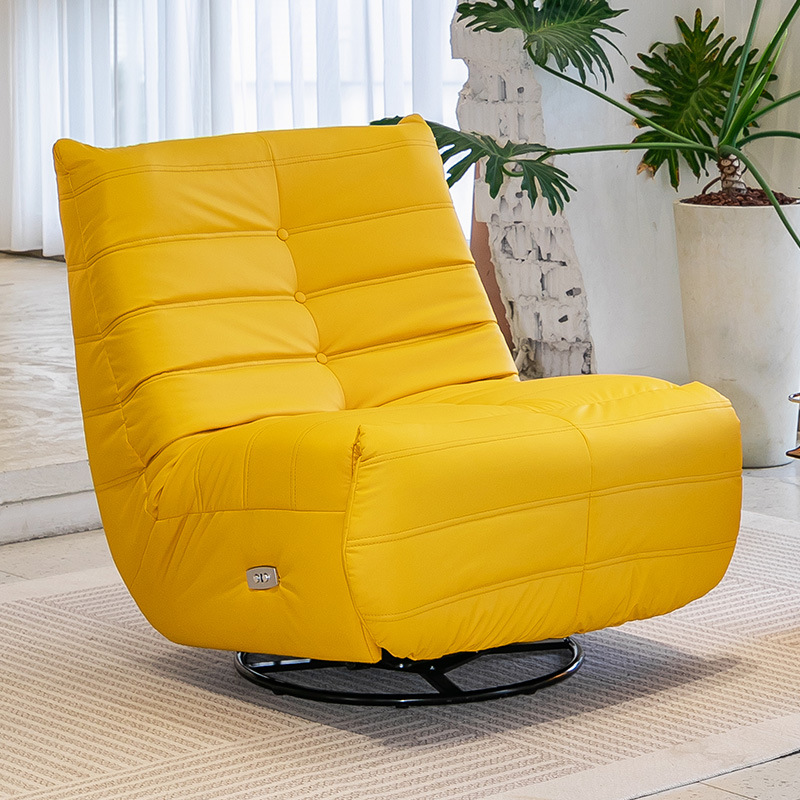 毛毛虫懒人沙发多功能电动沙发椅客厅阳台休闲旋转单人躺椅皮沙发