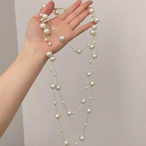 Vintage古着 Tassel pearl项链