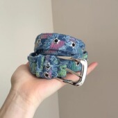 Vintage古着 plaid腰带 denim Starry sky