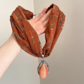 Vintage古着 Printed chiffon项链