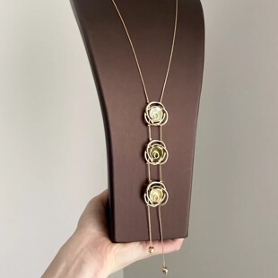 Vintage古着 Rose tassel项链