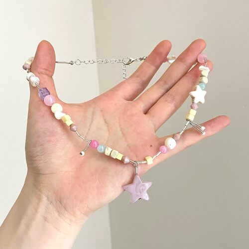 Vintage古着 Dreamy colorful beads项链