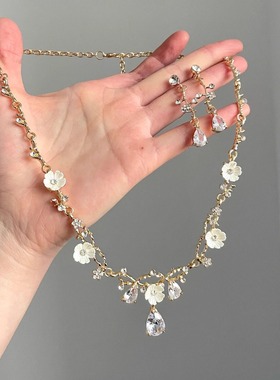 Vintage古着 Rhinestone flowers套装