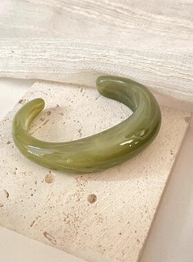 Vintage古着 Green grape jade手镯