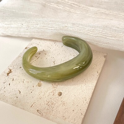 Vintage古着 Green grape jade手镯