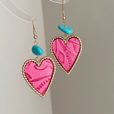 Vintage古着 Rose and pure love耳饰