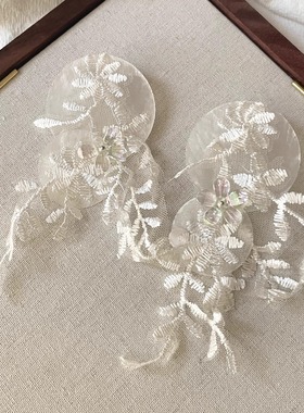 Vintage古着 Moonlight flower shell耳饰