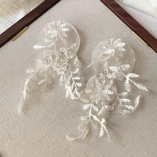 Vintage古着 Moonlight flower shell耳饰