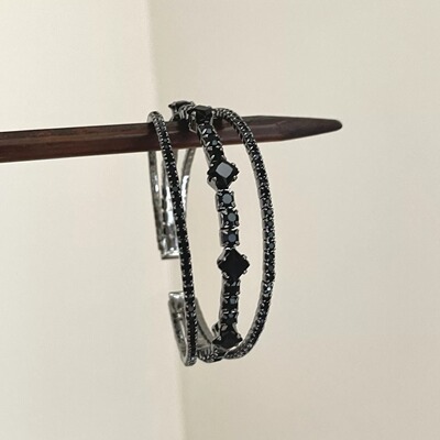 Vintage古着 Obsidian Moon Cuff手镯