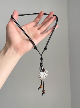 Vintage古着 A lonely leaf项链