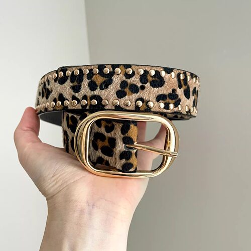 Vintage古着 Lazy leopard print腰带