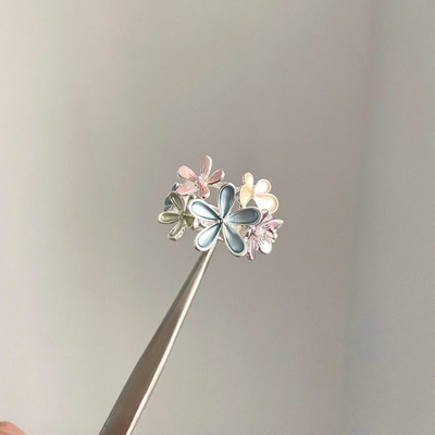 Vintage古着 Oil-dropping daisies戒指