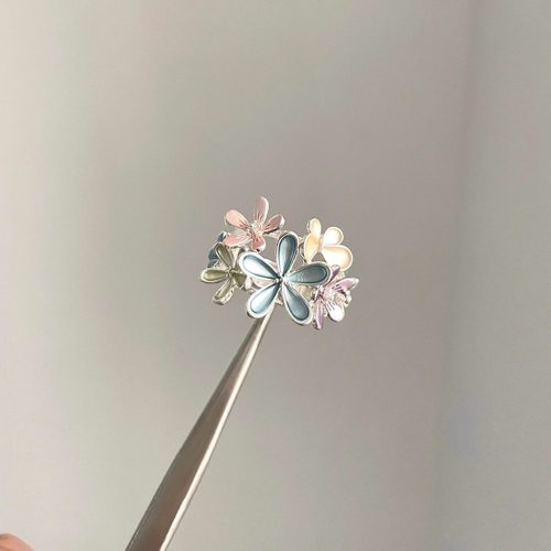 Vintage古着 Oil-dropping daisies戒指