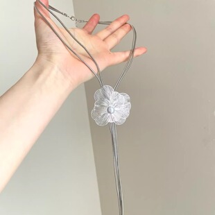 Vintage古着 Long ginkgo leaf tassels项链