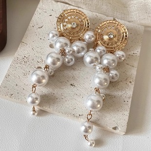 Vintage古着 Bohemian pearl pumpkin耳饰