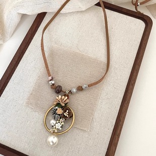 flowing shadow beads项链 Flower Vintage古着