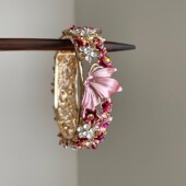 Vintage古着 flower手镯 love Painted butterfly