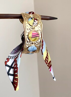 Vintage古着 Cloth silk scarf bracelet手镯