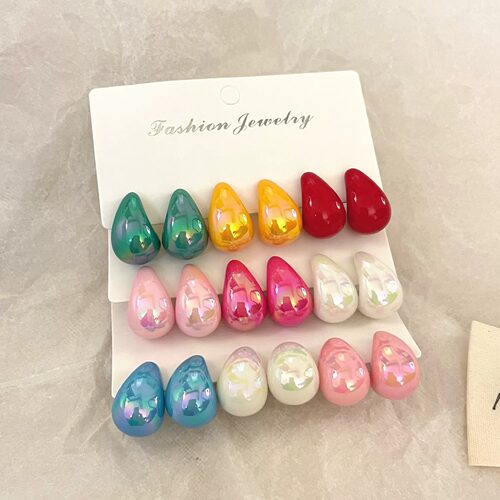 Vintage古着 Rainbow Apple Core耳饰