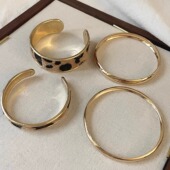 gold Vintage古着 Leopard ring手镯