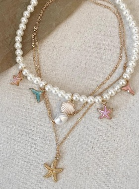 Vintage古着 Baroque ocean wind starlar项链