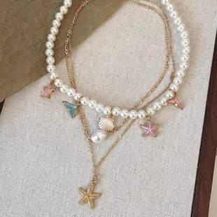 wind ocean starlar项链 Baroque Vintage古着