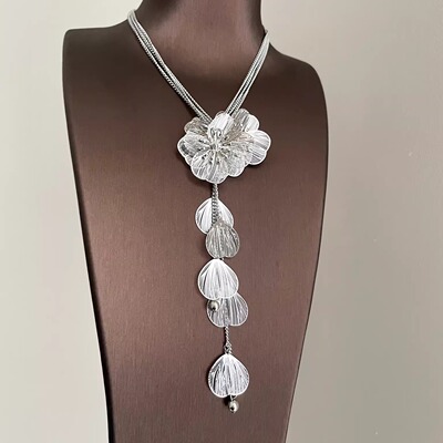 Vintage古着 Vintage tassel flowers项链