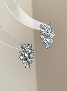 Vintage古着 Warm winter ice flowers耳饰