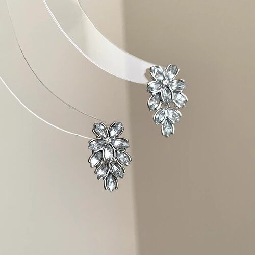 Vintage古着 Warm winter ice flowers耳饰
