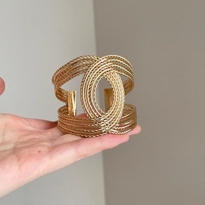 Vintage古着 Gold-plated twist pattern手镯