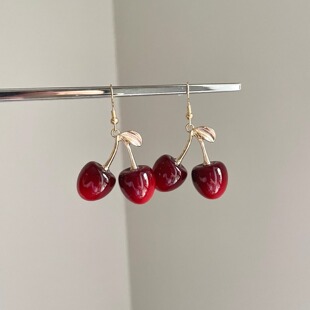 Dream Cherry耳饰 Summer Vintage古着