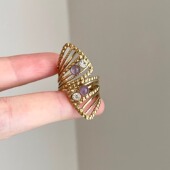 Vintage古着 geometry戒指 stone Amethyst natural