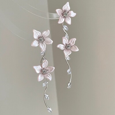 Vintage古着 The gentle sea of flowers耳饰