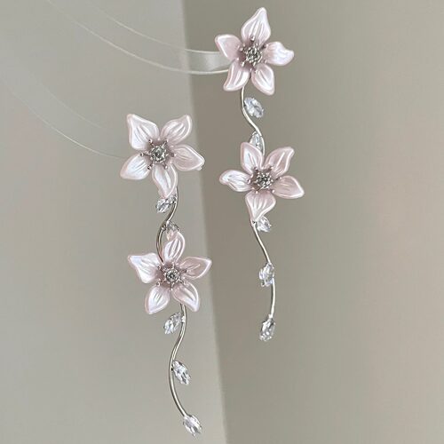 Vintage古着 The gentle sea of flowers耳饰