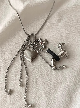 Vintage古着 Love cross dachshund dog项链