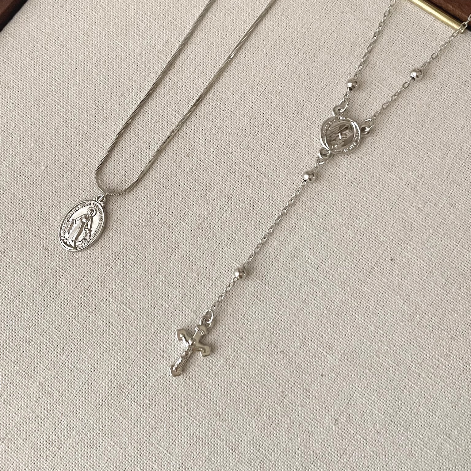 Vintage古着 Round figure cross tassels项链