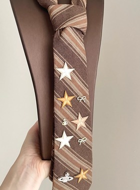 Vintage古着 Striped star tie领带